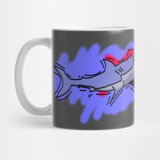 Messy Shark Design Mug